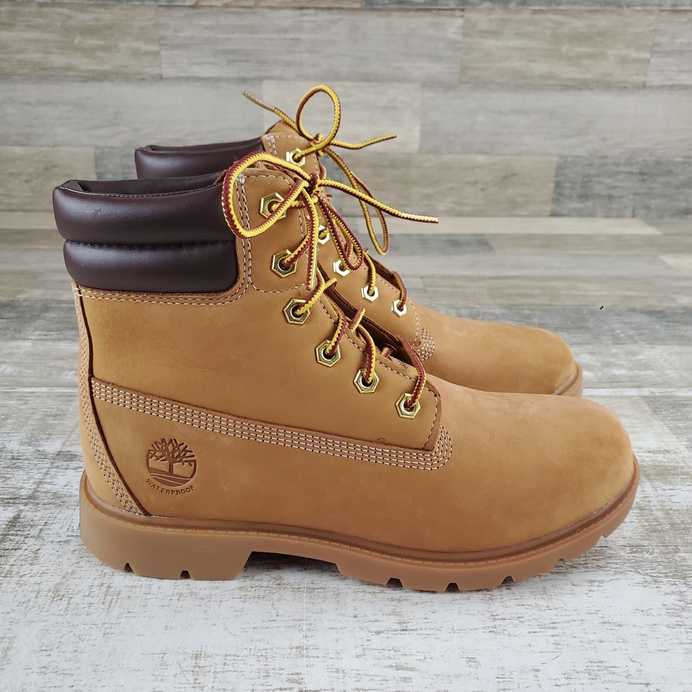 Timberland Linden Woods 6-Inch Womens Waterproof Boots Sz 7 M Wheat Leather
